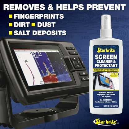 STAR BRITE Screen Cleaner & Protectant; Clean & Protect Phones, Tablets, Sunglasses, Helmet Visors, Touchscreens & More. Shed Fingerprints, Grime, Salt Water & Increase Rain Visibility (088308)
