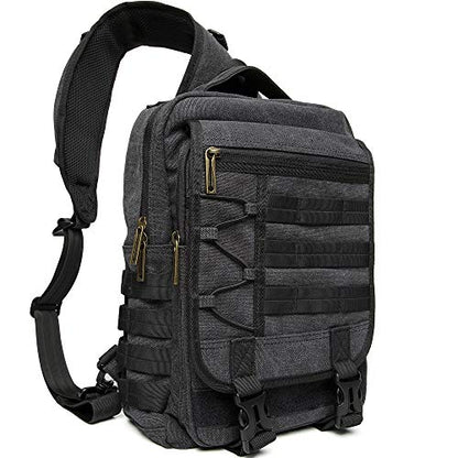 NICGID Sling Bags Chest Shoulder Backpacks, Laptop Backpack Crossbody Messenger Bag Travel Outdoor Men Women - color: Black-808, size: 13.3 inch