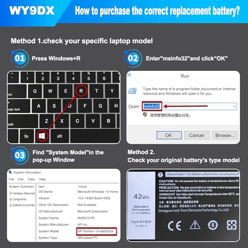 42Wh WY9DX Laptop Battery Compatible with Dell Latitude 14 5420 15 5520 Precision 15 3560 Series RJ40G 0WK3F1 01K2CF 075X16 0M3KCN 005R42 WK3F1 11.4V - size: 8.5 * 3.9 * 0.2 Inch WY9DX