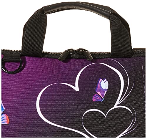 iColor Purple Butterflies Canvas Laptop Carrying Shoulder Sleeve Case Protective Bag Briefcase Fits 11.6 12 12.9 13 13.3 Inches Laptop Ultrabook Netbook CSH-05 - color: Csh-05