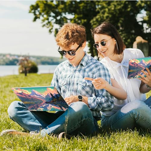 Universal Laptop Skin Sticker with 2 Wrist Pad Skins, Waterproof Scratch Resistant Vinyl Laptop Cover Decal, Cut to Fit for 11–15.6 Inch MacBook HP Dell Lenovo, Landscape - color: Landscape