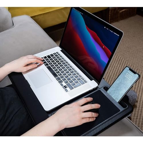 Portable Lap Desk With Pillow Cushion,with Anti-Slip Strip & Storage Function For Home Office Use As Computer Laptop Stand, Laptop Stand Portable Tray With Cushion, Built-In Mouse Pad With A Handle