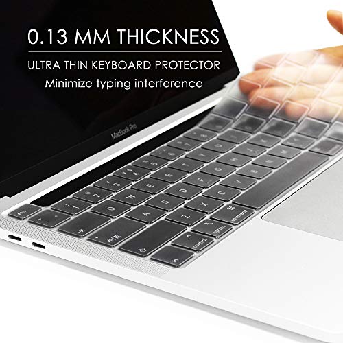 ProElife Keyboard Cover Skin for 2022 MacBook Pro 13.3 inch with Apple M2 Chip & 2021 2020 MacBook Pro 13 inch with Apple M1 (Model: A2338) Accessory Ultra Thin Transparent TPU Keyboard Cover (Clear) | Ultra Thin (0.13 mm), Durable Protective Skin, Dust-p
