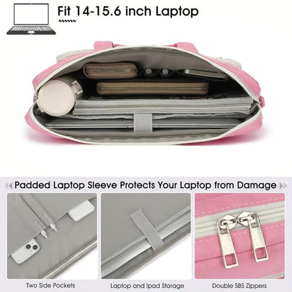 15-15.6 inch Laptop Shoulder Bag, for MacBook Pro 16, Hp Lenovo Dell 14 inch Waterproof Messenger Bag Case Sleeve (pink) - color: Pink, size: 15 inch/15.6 inch