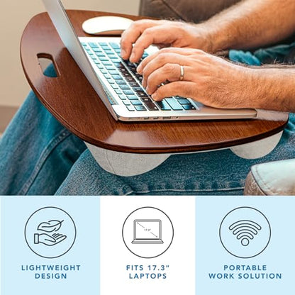 ROSSIE Home XL Bamboo Lap Desk – Chestnut, Fits 17.3” Laptops - color: Chestnut