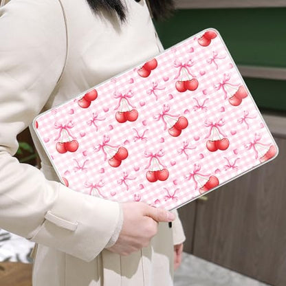 MEEgoodo Printed Case for New MacBook Neo 13 inch 2026 Release(Fit Model A3404), Laptop Hard Shell Cases with Keyboard Skin & Screen Protector & Webcam Covers, Cherry Bow Pattern - color: Cherry Bow Pattern