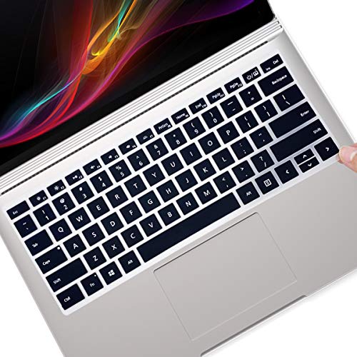Keyboard Cover for Microsoft Surface Book 3/Surface Book 2 13.5" 15", Surface Laptop 5/4 /3 13.5" 15", Surface Laptop Protective Cover Skin -Black - color: Black