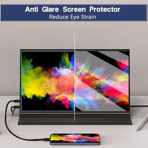 2 Pack 15.6 Inch Portable Monitor Screen Protector for ARZOPA/ASUS/MNN/KYY/Yxk/QQH/Lepow/kado/ZenScreen/InnoView/Newsoul/ForHelp Anti Blue Light Anti Glare Matte Screen Protector(Universal Fit 16:9) - size: 15.6
