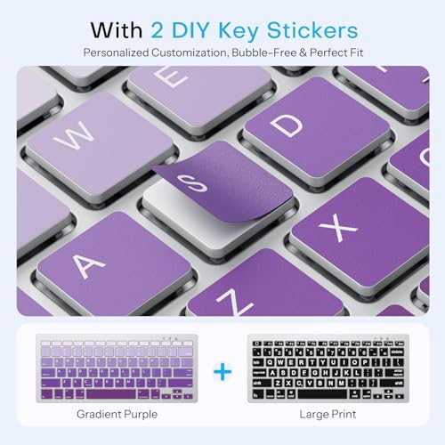 OMOTON Upgraded Rechargeable Bluetooth Keyboard for iPad, with Adjustable Stand Holder and 2 Key Stickers, Compact Portable Wireless Keyboard for iPad 11th A16, 10th, Pro, Air, Mini - color: White