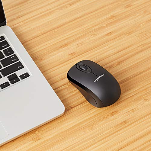 Amazon Basics 2.4 GHz Wireless Optical Computer Mouse with USB Nano Receiver, Black, 30-Pack - color: Black, style: 30-Pack