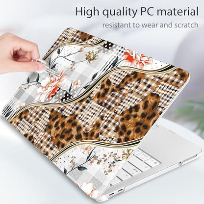 Tuiklol for 2026 MacBook Neo 13 Inch A18 Pro Chip Case, (Model A3404) Anti-Scratch Anti-Drop Slim Hard PC Shell Case with Shockproof Protective MacBook Neo Laptop Cover, Leopard Flower - color: Leopard flower