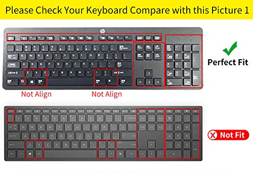CaseBuy Keyboard Cover For HP USB Slim Business Keyboard KU-1469 SK-2120 KB-1469 803181 And HP EliteOne 800 G4 All-In-One PC, Clear Silicone