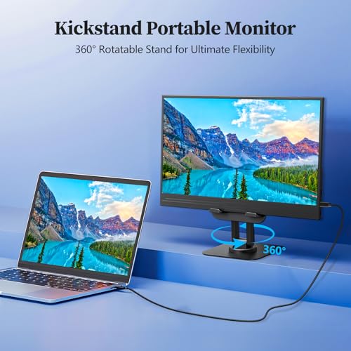 Veout 13.3" 1080p Portable Monitor Slim Lightweight HDR Travel Small HDMI Display with Kickstand for Laptop PC/Mac/Phone/Xbox Switch/PS4