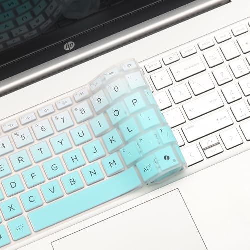 Keyboard Cover for HP 250 255 G10 15.6", HP Laptop 15.6" 15-fc 15-fd Series 15t-fd100 15z-fc000 15-fc0025dx 15-fc0245dx 15-fc0093dx 15-fd0023dx 15-fd0005dx 15-fd0883nr 15-fd0083wm 15-fd0083wm fd0127dx - color: OmbreMint