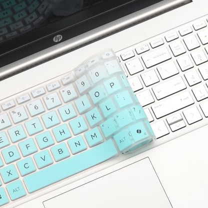 Keyboard Cover for HP 250 255 G10 15.6", HP Laptop 15.6" 15-fc 15-fd Series 15t-fd100 15z-fc000 15-fc0025dx 15-fc0245dx 15-fc0093dx 15-fd0023dx 15-fd0005dx 15-fd0883nr 15-fd0083wm 15-fd0083wm fd0127dx - color: OmbreMint