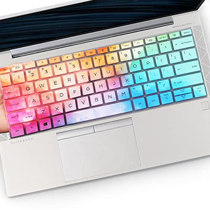 Keyboard Cover for 13.3" HP EliteBook 430 G8/EliteBook 630 G8 G9 G10, EliteBook X360 435 G8 G9, EliteBook X360 830 835 G7 G8 13.3 inch Laptop US Layout Keyboard(NOT FIT 830 835 G9 G10)-Colorful - color: Colorful