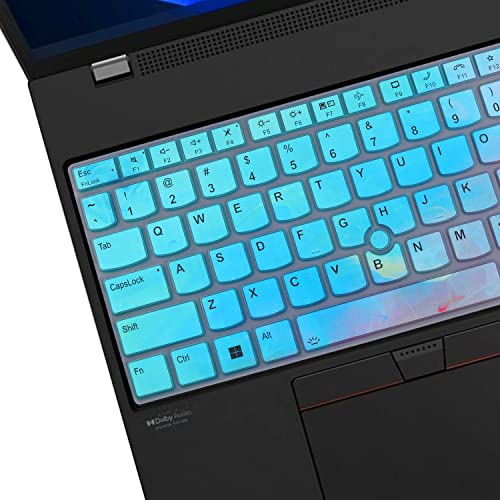 Colorful Keyboard Cover for Lenovo ThinkPad E16 Gen 1 16", Thinkpad T16 P16 P16v P16s Gen 2/Gen 1 16", Thinkpad L15 Gen 4/3 15.6" (Not Fit Thinkpad Z16, L15 Gen 2/1) - color: Colorful