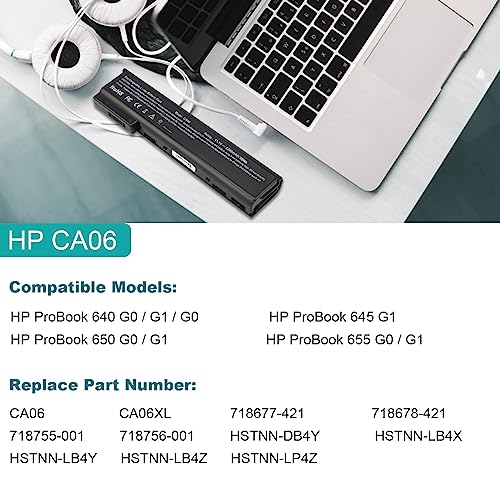 Futurebatt Laptop Notebook Battery for HP ProBook 640 645 650 655 G0 G1 Series, P/N: CA06 CA06XL HSTNN-DB4Y HSTNN-LB4Z HSTNN-LB4X HSTNN-LB4Y HSTNN-LP4Z - size: CA06 8.86*3.15*1.38 in