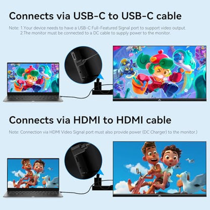 Kenowa 23.8" Large Portable Monitor 100Hz IPS FHD 1080P Freesync USB-C HDMI Gaming Monitor, External Display Dual Speakers Adjustable Stand for PC,Laptop,Mac,Phone,Game Consoles - size: 23.8"