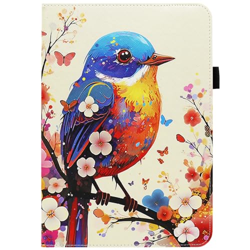 Universal 10 10.1 Inch Android Tablet Case, Dluggs 360 Degree Rotating Multi-Angle Viewing Stand Universal Case Cover for 10 10.1 and All 9.5-10.5 Inch Tablet, Butterfly Bird - color: Butterfly Bird