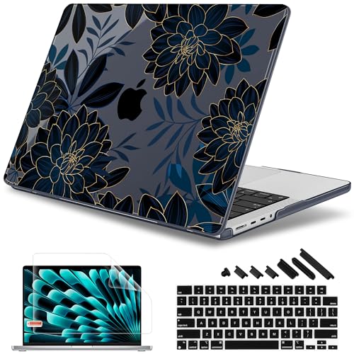 May Chen for 2026 MacBook Pro 14-inch M5 M4 M3 M2 M1 Pro/Max Chip, Release 2026 2025-2021, Model A3427 A3426 A3434 A3112 A3401 A3185, Plastic Hard Shell with Keyboard Cover, Luxury Dahlia - color: Luxury Dahlia