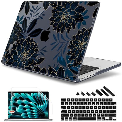 May Chen for 2026 MacBook Pro 14-inch M5 M4 M3 M2 M1 Pro/Max Chip, Release 2026 2025-2021, Model A3427 A3426 A3434 A3112 A3401 A3185, Plastic Hard Shell with Keyboard Cover, Luxury Dahlia - color: Luxury Dahlia