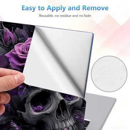 Laptop Skin Sticker Decal 15-15.6 Inch with Cute Mouse Pad, Universal Reusable Vinyl Sticker for 12.1 13 13.3 14 15.4 Inch Netbook and Notebook PC, Gothic Floral - color: Gothic Floral