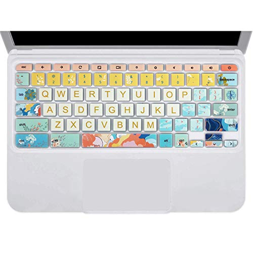 Silicon Keyboard Cover for 11.6" Lenovo Chromebook C330 C340, Flex 11, 100e 300e 500e N20 N21 N22 N23, 14" N42 N42-20, Little Flower - color: Little Flower