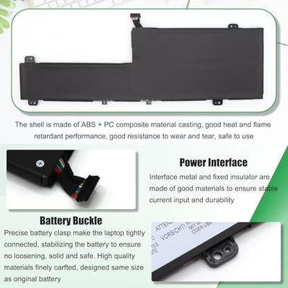L19M3PD6 L19L3PD6 Laptop Battery Replacement for Lenovo Flex 5-15IIL05 5-14IIL05 5-14ARE05 5-14ALC05 5-15ALC05 5-15ITL05 Series Notebook L19C3PD6 L19D3PD6 SB10X49074 SB10X49076 11.52V 52.5Wh - size: 11.2*3.73*0.19inch L19M3PD6