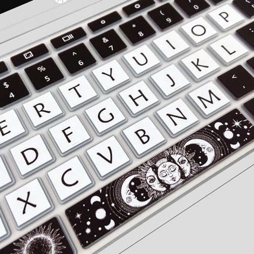 Cute Silicon Keyboard Cover Skin for HP Chromebook 11 x360 11.6", Chromebook 11 G2/G3/G4/G5/G6 EE/G7 EE 11.6’’,HP Chromebook 14-ca 14-ak14-X Series, HP Chromebook 14 G2 G3 G4 G5, Sun and Moon - color: Sun and Moon