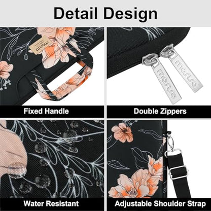 MOSISO Laptop Bag for Women, 15.6 inch Computer Bags Compatible with MacBook Pro 16 inch, HP, Dell, Lenovo, Asus Notebook, 15-15.6 inch Laptop Messenger Shoulder Sleeve with Strap, Classic Floral