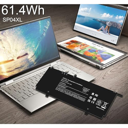 SP04XL L28764-005 Laptop Battery for HP Spectre X360 13-AP0000 13-ap0xxx 13-ap0013dx 13-ap0023dx 13-ap0033dx 13-ap0053dx 13-ap0000na 13t-AP000 CTO SP04061XL HSTNN-IB8R HSTNN-OB1B L28538-AC1 TPN-Q203 - size: 11.1*4.17*0.19inch SP04XL