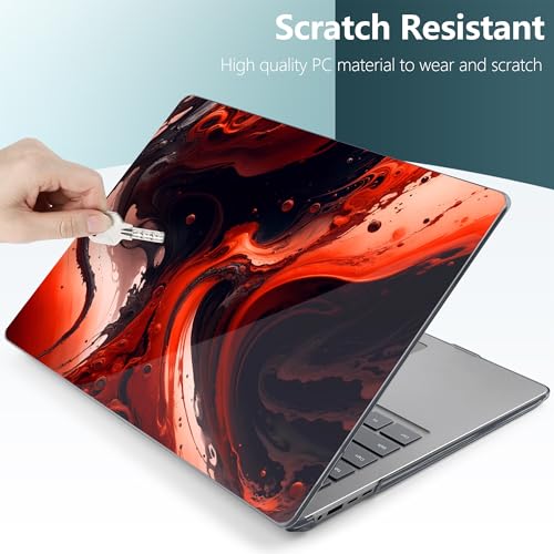Batianda Case for 15 inch Microsoft Surface Laptop 8 2026 for Business & Surface Laptop 7th Edition 2024, Creative Pattern Durable Scratch-Resistant Hardshell 4-in-1 Accessories Bundle, Blazing - color: Blazing