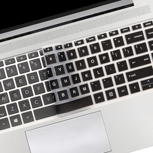 MUBUY Keyboard Cover for 14" HP Probook 440 445 G8 G9 G10, HP Probook 640 G7 G8 Laptop 14 inch, HP Probook 14 Laptop Keyboard Protective Accessories (NOT Fit Probook 440 445 G11 G5 G6 G7)-Black - color: Black