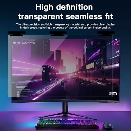 [2 Pack] 2 Pack Magnetic Hanging Computer Privacy Screen 21.5 Inch for 16:9 Widescreen Monitor, Removable Privacy Screen Anti Glare Blue Light Computer Screen Privacy Shield, Anti-Scratch - color: 2 Pack Magnetic Hanging 21.5 Inch for 16:9