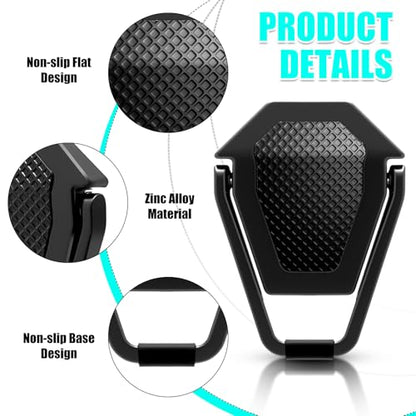 Konohan 4 Pieces Portable Keyboard Laptop Stand Mini Aluminum Keyboard Riser Foldable Cooling Laptop Kickstand Adjustable Lightweight Lifter for Desk Computer Laptops Notebooks 12-17 Inch (Black) - color: Black