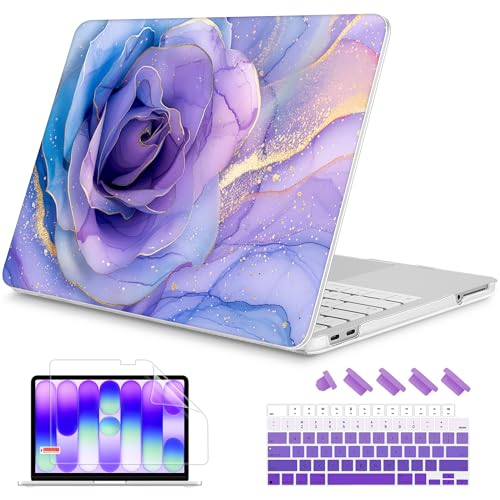 Mektron Case for 2026 MacBook Neo 13-inch A18 Pro chip A3404 Laptop Cover with 13-inch (Diagonal) Liquid Retina Display+ Keyboard Cover+ Screen Protector, Rose Marble - color: Rose Marble