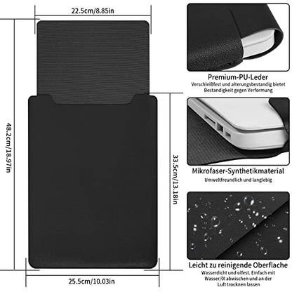 Compatible with Apple 14/13.3 inch Laptop Sleeve, Padded Case, Portable Bag - Black - color: black
