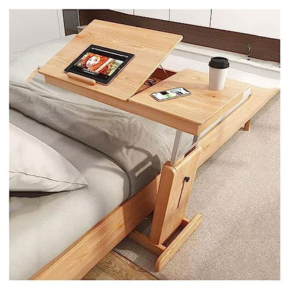 Coffee Table Height Adjustable C-Shape Side Table, Folding Bench, Desk Table with Tilting Tabletop, Sofa Bed, Laptop Stand, TV Drawer with Storage Basket, Snack Side Table Side Table (Col