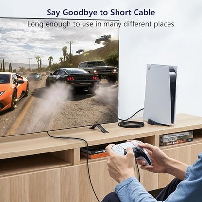 USB c Extension Cable 16.5ft/5M, USB c Long Charging 100w PD Fast Charging Cable,USB c Video Extension 4k Monitor Cable,USB c Male to USB c Female Cable,20gbps USB c 3.2 Extension Cable. - size: 20Gbps data transfer cable 16.5FT
