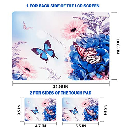 AIMSA Laptop Skin Sticker Decal, 12 13 13.3 14 15 15.4 15.6 inch Laptop Art Decal Protector Notebook Netbook PC 15.6" Universal Vinyl Cover, Butterfly Flower - color: Butterfly Flower