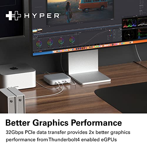 HyperDrive USB-C & Thunderbolt 4 Hub with Integrated GaN Power Source - Three Thunderbolt 4 Downstream Ports and One Upstream Port with 96W Passthrough Charging - style: 4-in-1