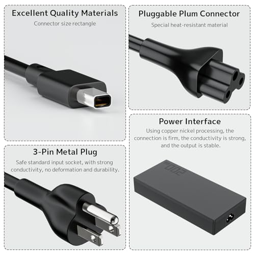 200W Laptop Charger for Asus ROG Flow Zephyrus TUF Gaming Power Supply Cord | Compatible with Asus ProArt H7606 PZ13 PX13, Zephyrus GA605 GU605, ADP-200JB K A20-200P1A, Rectangle Conn, 20V 10A AC Adapter
