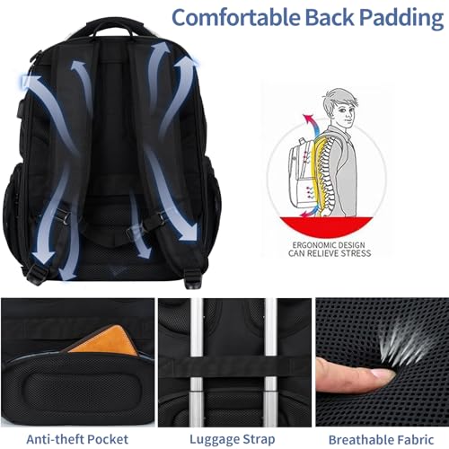 VANKEAN 17.3'' Travel Laptop Backpack - style: Travel Backpacks