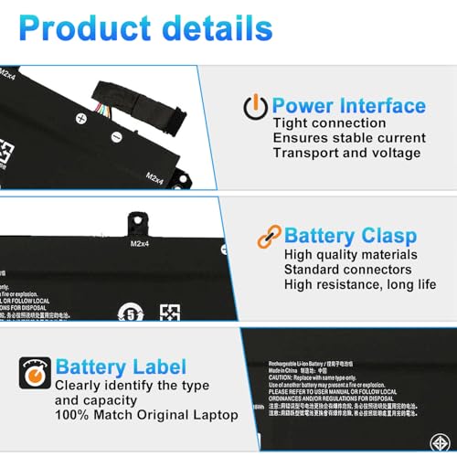51Wh L18M3P74 L18L3P73 L18C3P72 L18M3P73 Laptop Battery Replacement for Lenovo ThinkPad T14 Gen1/Gen2 ThinkPad T490/T495/P43S/P14s Series 02DL007 SB10K97646 11.55V 4372mAh - size: 10.23*3.34*0.39inch L18M3P74