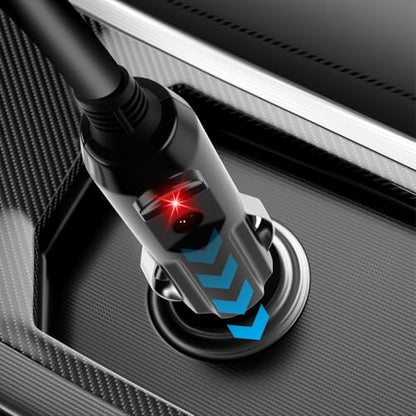 12V Car Charger Kit with DC 5V Power Cable,12V Cigarette Lighter Plug DC 5.5 * 2.1mm Includes USB Cable,11 Connectors,Universal Car Charger Adapter for GPS,DVD Player,Camera