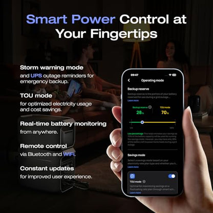 EF ECOFLOW Portable Power Station DELTA 3 Plus 1024Wh with Extra Battery | Expand Capacity from 1024Wh to 2048Wh, 1800W AC/140W USB-C Output, Solar Generator for Emergency, Home Backup, Camping - style: DELTA 3 Plus with Extra Battery