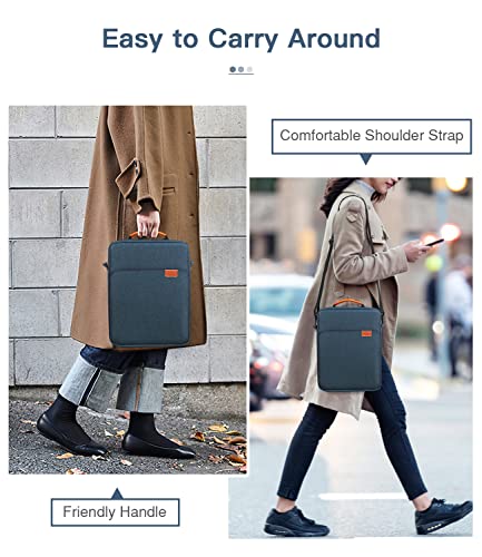 MoKo 13 Inch Tablet Sleeve Bag Carrying Case with Shoulder Strap Handle | Fits iPad Pro 13-inch M5, iPad Air 13-inch M4/M3, iPad Pro 12.9 M2/M1/M1 and Galaxy Tab S8+/S9+ 12.4, Indigo - color: Indigo, size: 12.9 inch
