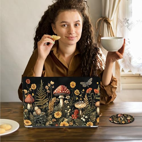 Laptop Skin Sticker Decal 15.6 Inch,12 13 13.3 14 15 15.6 in Laptop Netbook Skins for Notebook,Art Decal Removable Waterproof Scratch Resistant,Universal Vinyl Cover,Mushroom Forest - color: Mushroom Forest