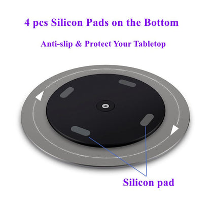 Aluminum 360° Rotation Monitor Swivel Base for Computer Screen Monitor | Turntable Stand Flat Panel TV Rotating Mat for iMac Laptop Potted Plants Arts Crafts Products Display Stand